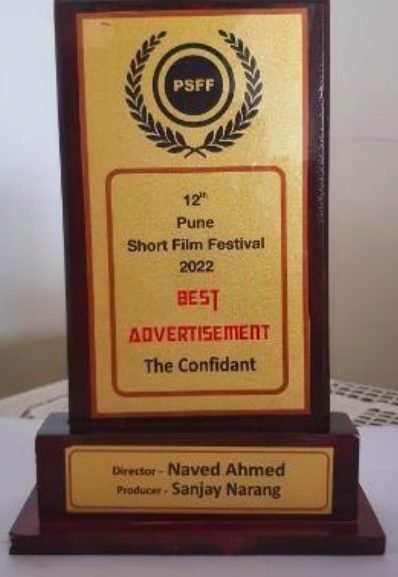 12th Pune Short Film Festival · Best Advertisement trophy